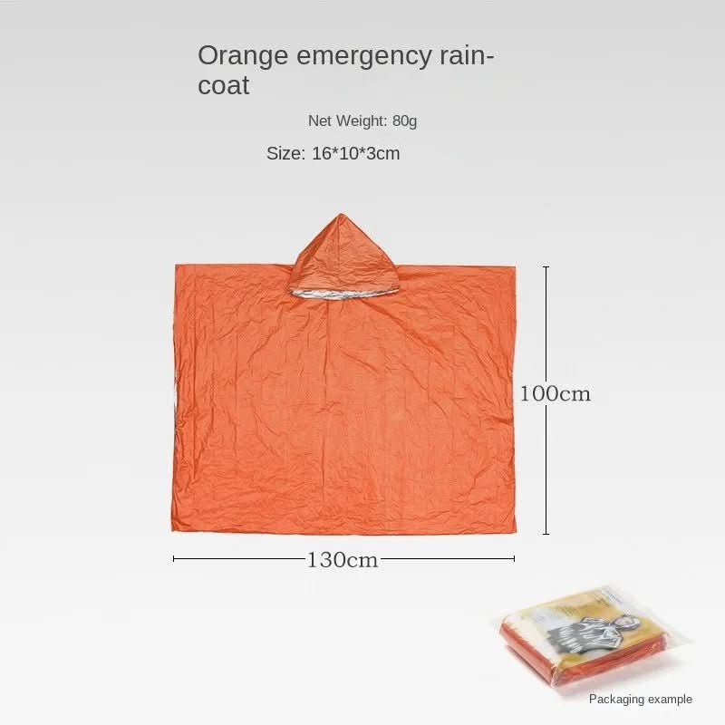 StormLine herbruikbare poncho met capuchon — compacte noodregenkleding