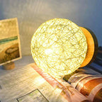WovenGlow - Rattan Ball Table Lamp
