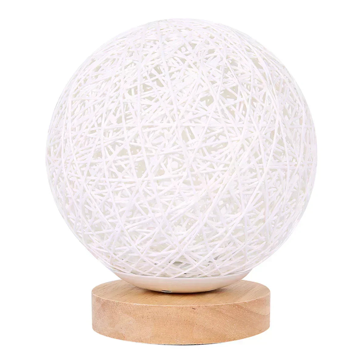 WovenGlow - Rattan Ball Table Lamp