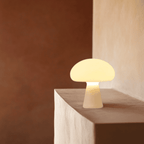 Mushroom Table Lamp, Rechargeable, Touch Dimmer, Warm Light | Euroselle