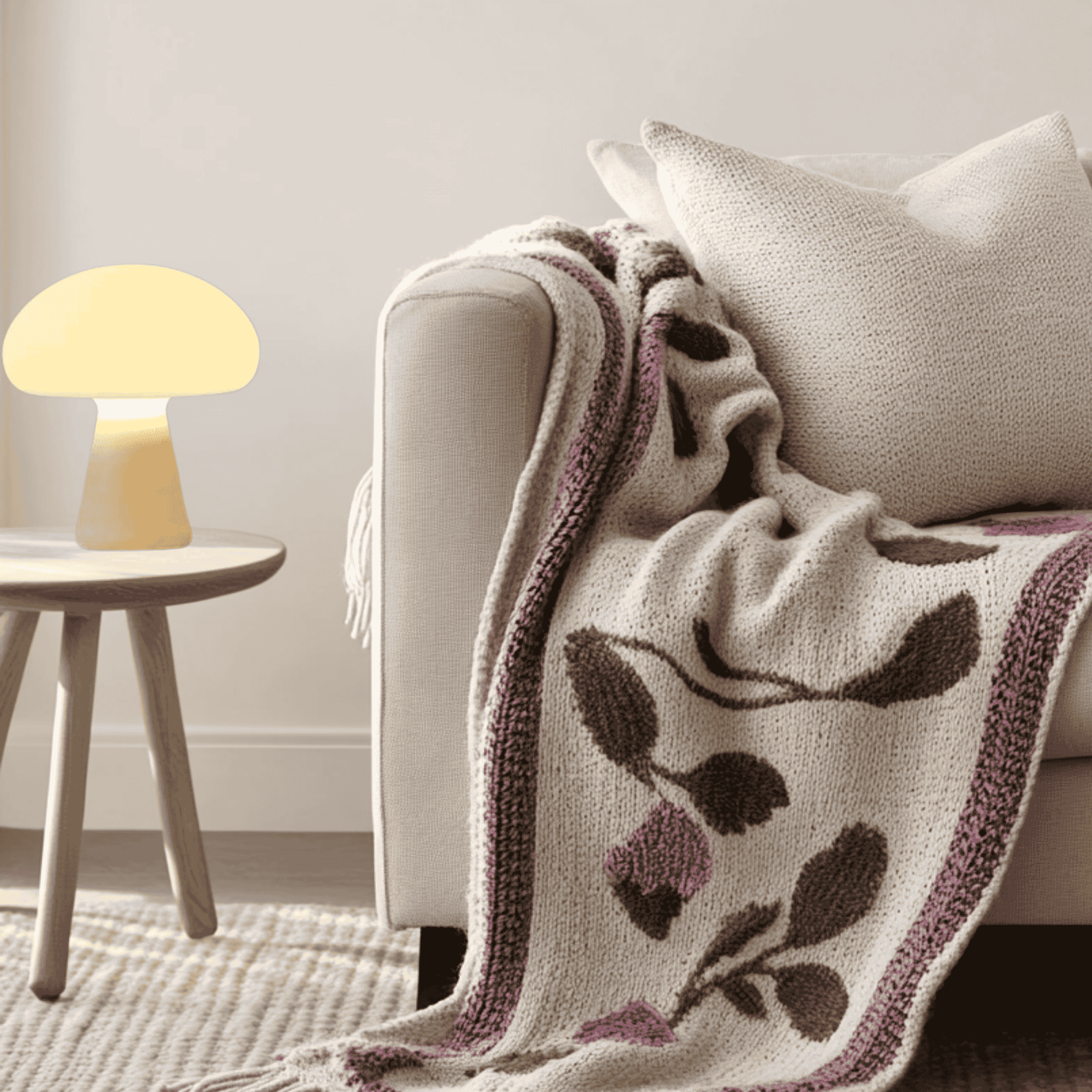 Mushroom Table Lamp, Rechargeable, Touch Dimmer, Warm Light | Euroselle