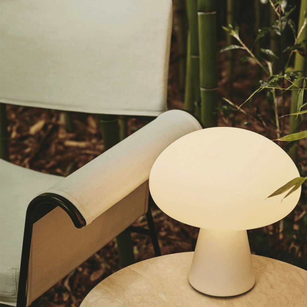 Mushroom Table Lamp, Rechargeable, Touch Dimmer, Warm Light | Euroselle