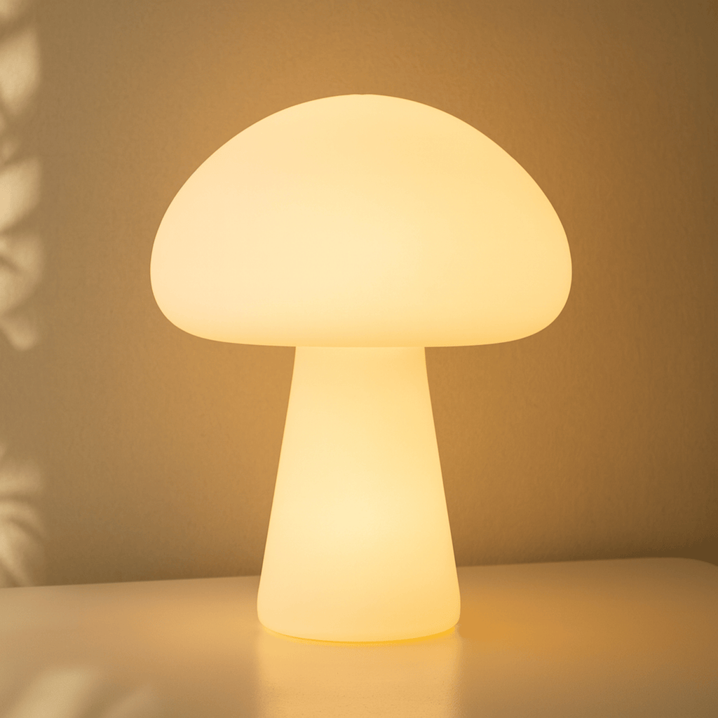 Mushroom Table Lamp, Rechargeable, Touch Dimmer, Warm Light | Euroselle