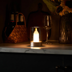 LED Candle Lamp, Glass Cylinder, USB Rechargeable, Motion Control | Euroselle