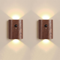 Wall Light LED Motion Sensor USB Rechargeable 2700K Wood PC 7.3 cm | Euroselle