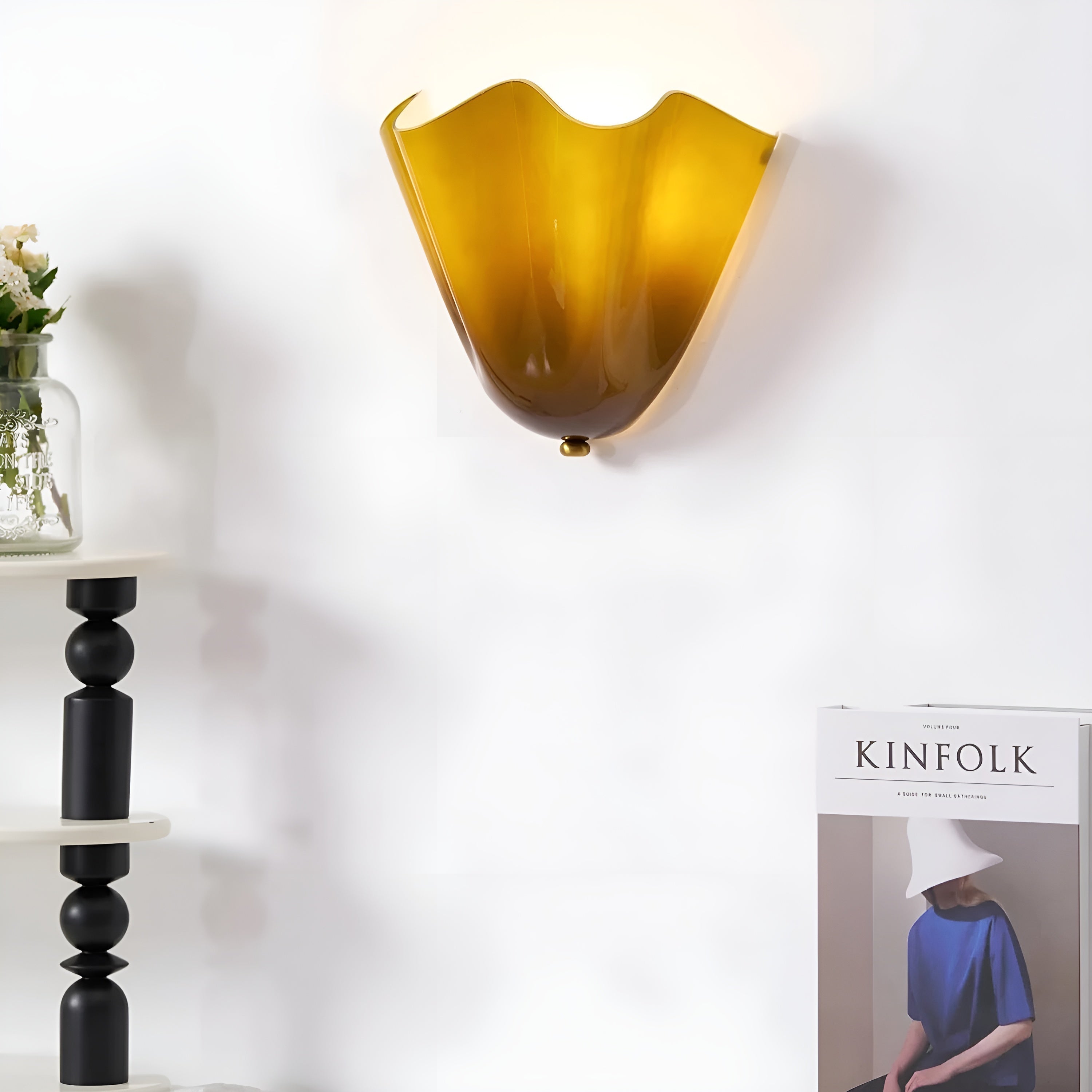 Retro Glas-Wandlampe warmes LED-Akzentlicht - Euroselle
