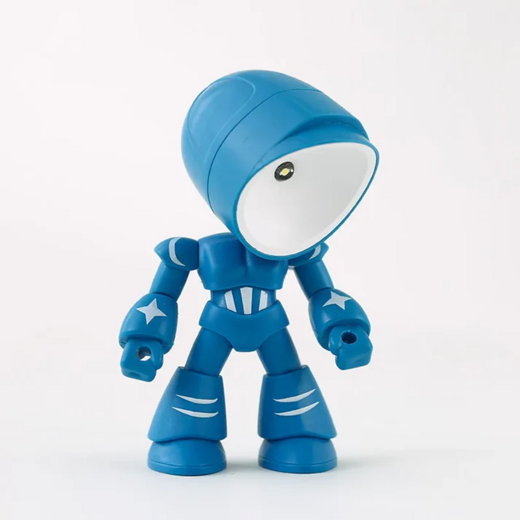 Roboter-LED-Tischlampe, Kunststoff, warmes Licht, batteriebetrieben | Euroselle
