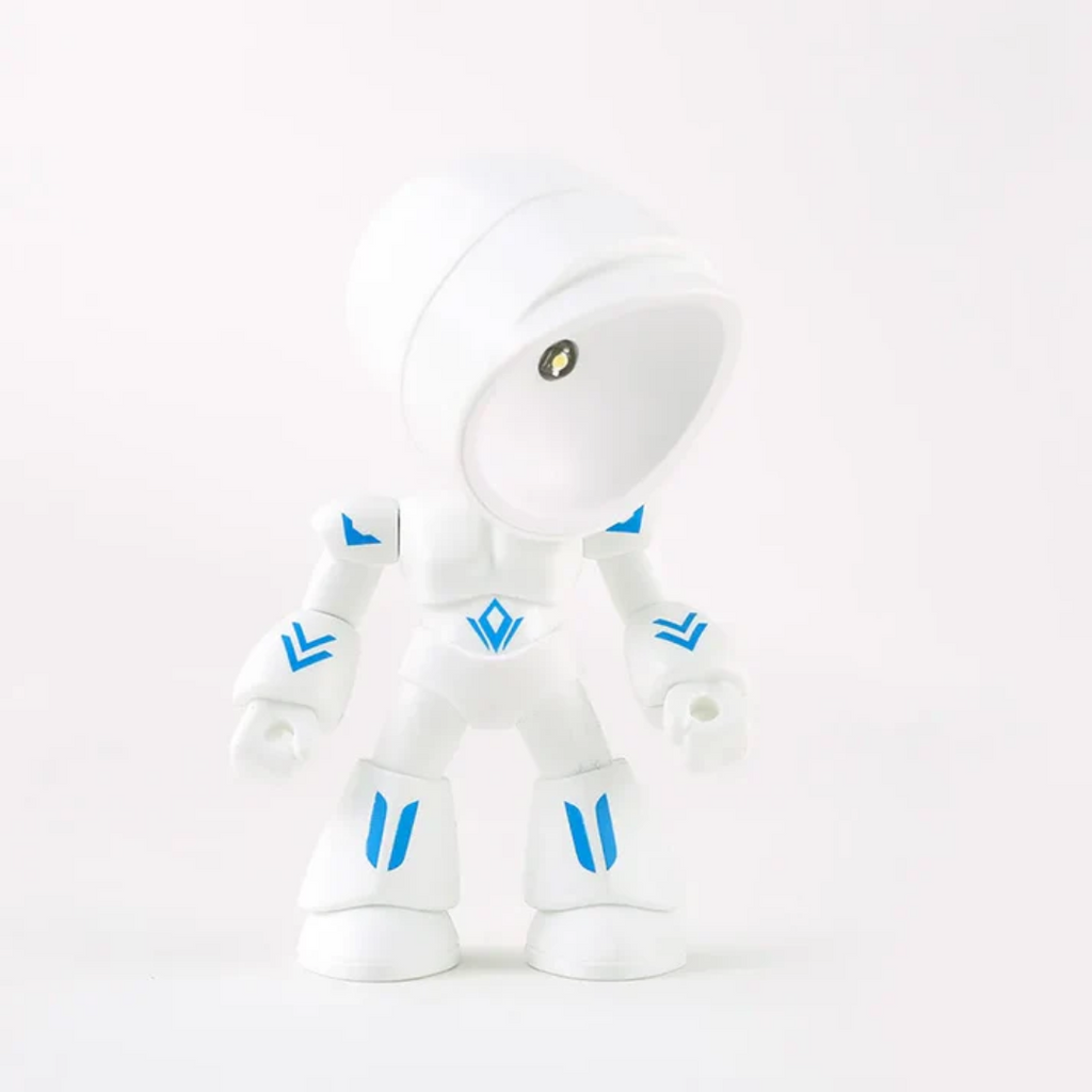 Roboter-LED-Tischlampe, Kunststoff, warmes Licht, batteriebetrieben | Euroselle