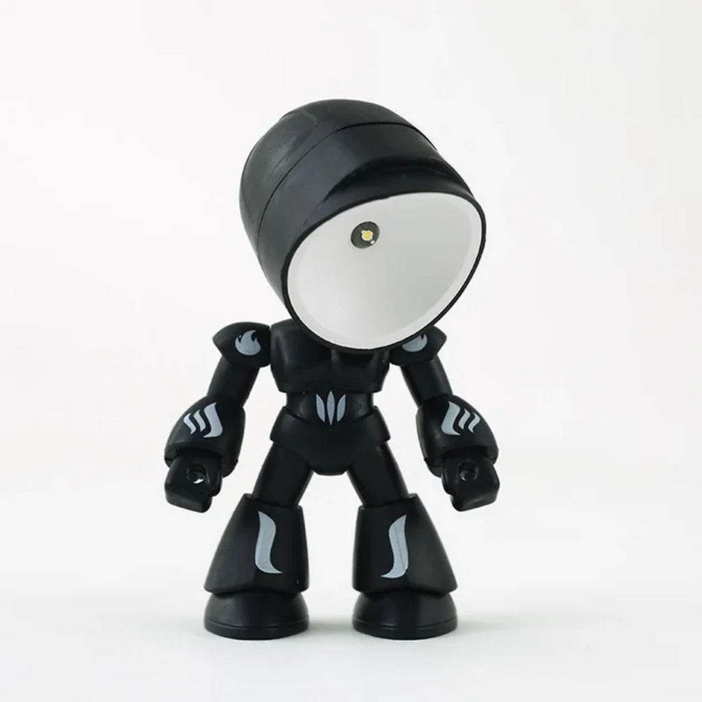 Roboter-LED-Tischlampe, Kunststoff, warmes Licht, batteriebetrieben | Euroselle