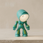 Roboter-LED-Tischlampe, Kunststoff, warmes Licht, batteriebetrieben | Euroselle