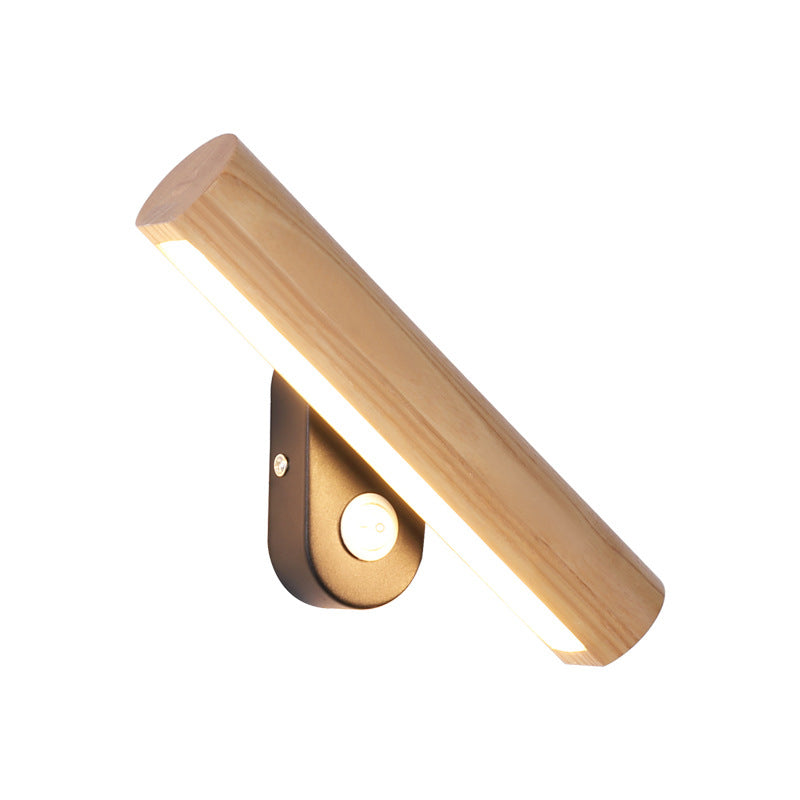 Rotatable LED Wall Sconce, Wood Finish, Dual Color Temperature, 2 Sizes | Euroselle