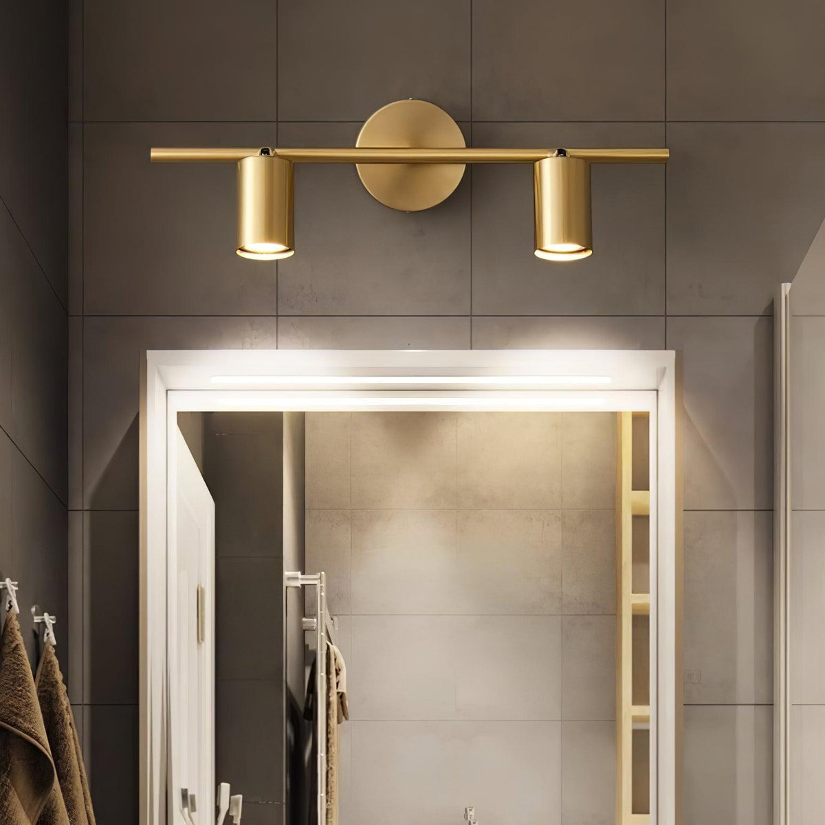 Obrotowy metalowy reflektor szynowy LED — montaż na ścianie i suficie, obrót o 350°