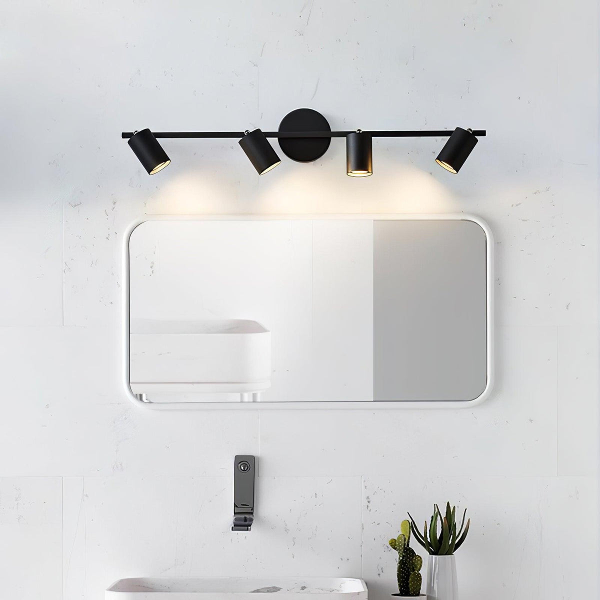 Obrotowy metalowy reflektor szynowy LED — montaż na ścianie i suficie, obrót o 350°