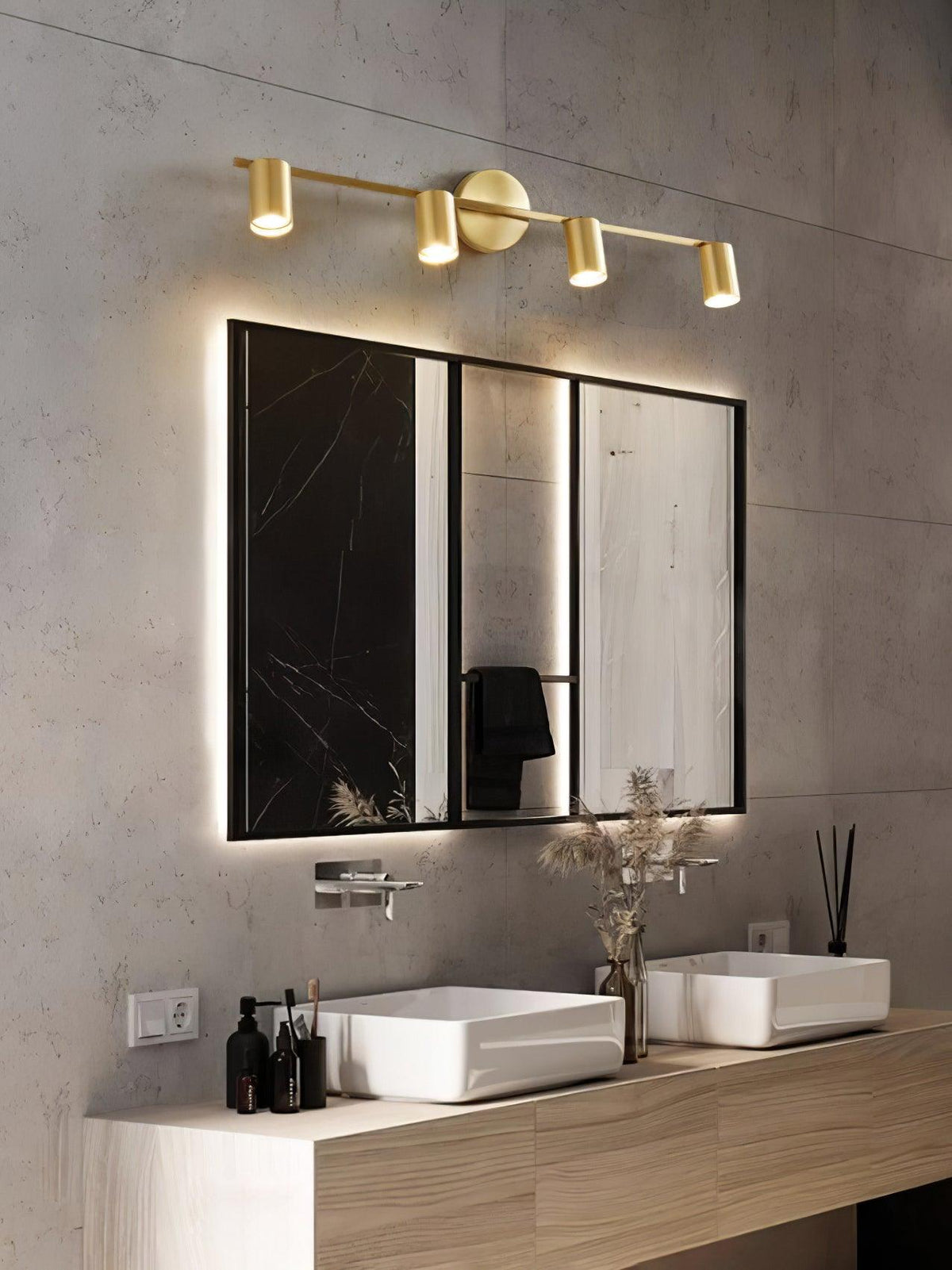 Obrotowy metalowy reflektor szynowy LED — montaż na ścianie i suficie, obrót o 350°