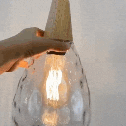 Teardrop Pendant Light Vintage Glass Fixture for Home Ambiance - Euroselle