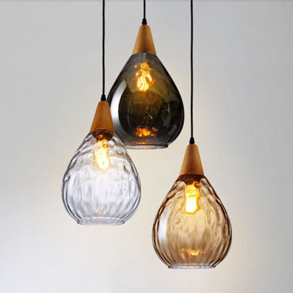 Teardrop Pendant Light Vintage Glass Fixture for Home Ambiance - Euroselle