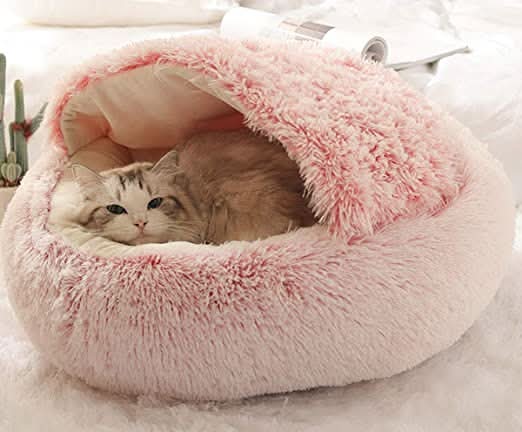 سلة قيلولة فاخرة فائقة النعومة CozyPaws بتصميم محيطي