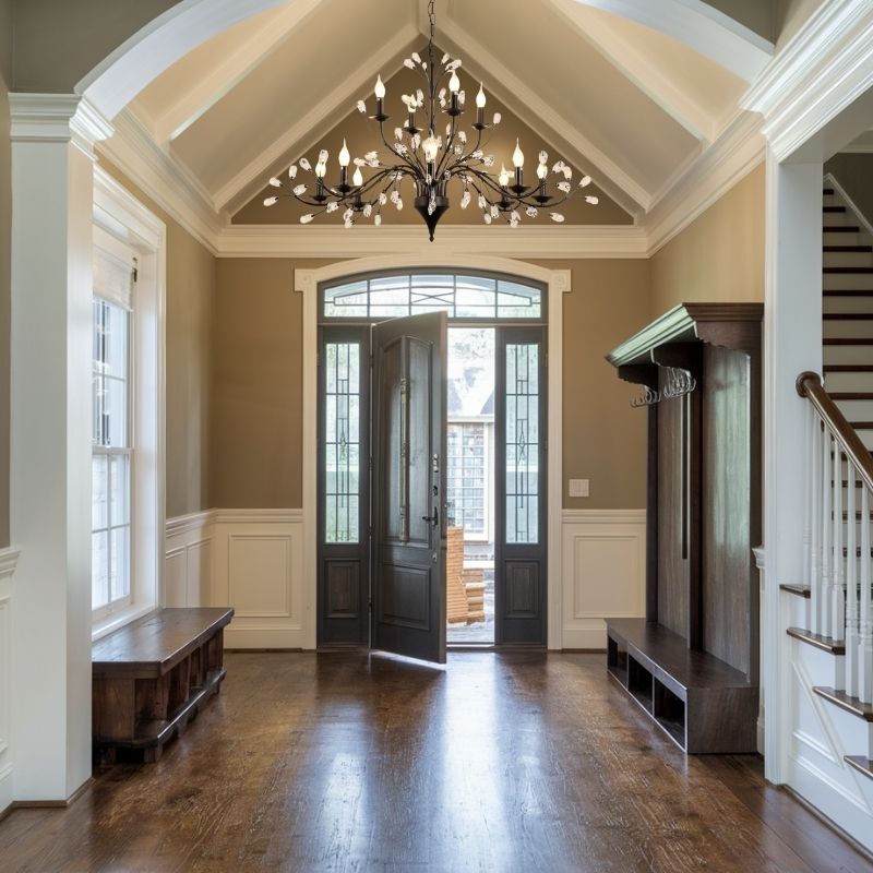 12-Light Rustic Wrought Iron Chandelier