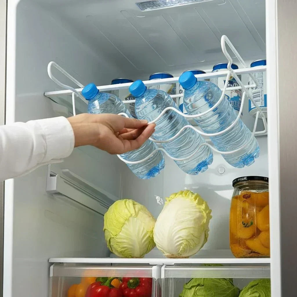 FlexShelf Bottle Organizer On Wheels — Auto Forward Design, Space Saving Cart