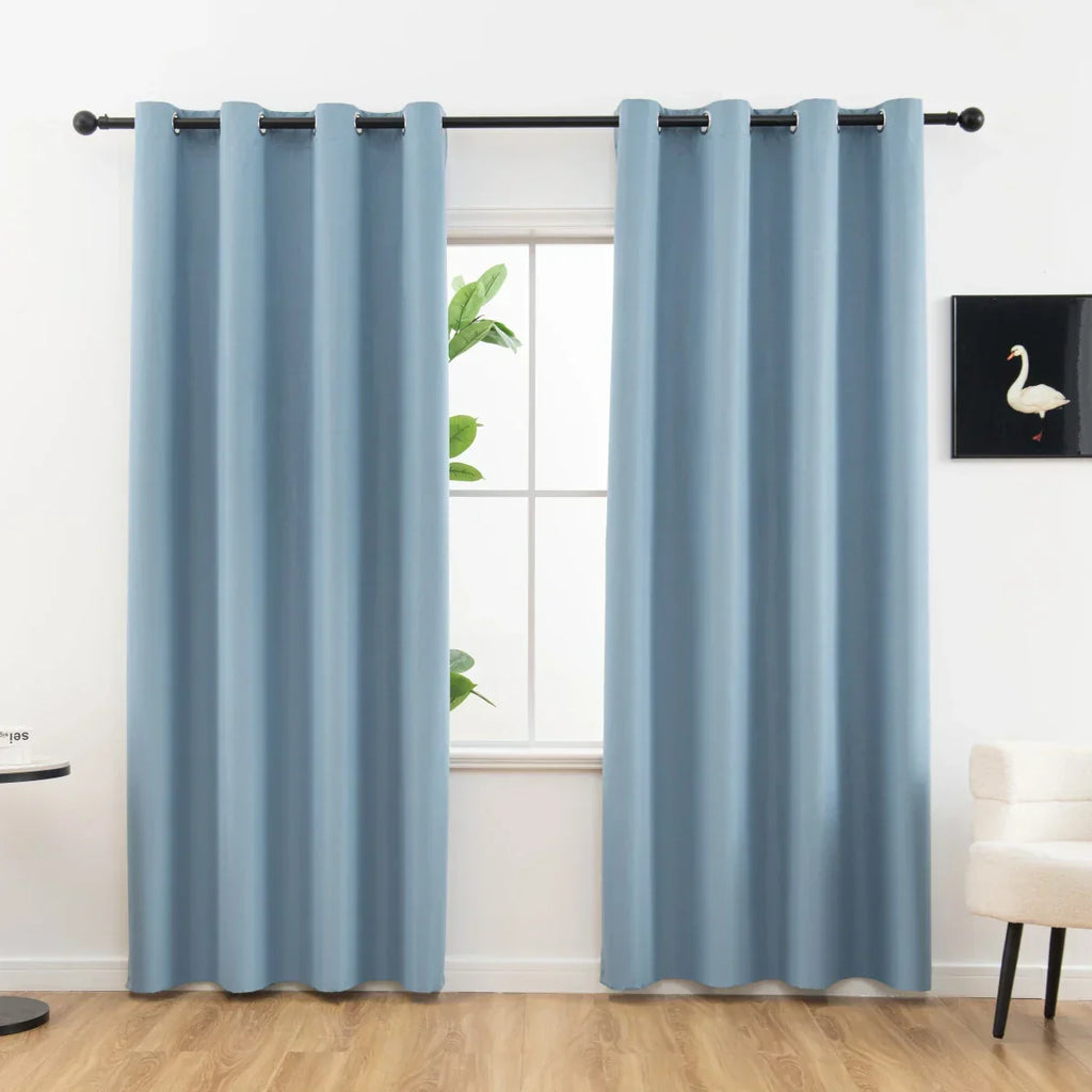 Modern 100% Blackout Curtains with Coated Lining for Bedroom & Living Room - Euroselle