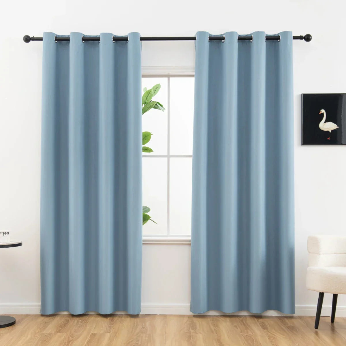 Modern 100% Blackout Curtains with Coated Lining for Bedroom & Living Room - Euroselle