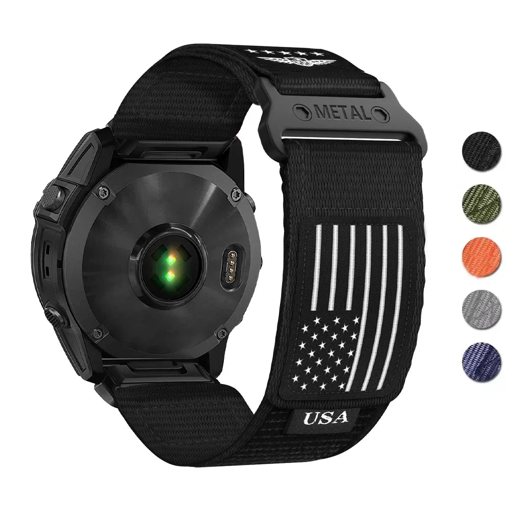 QuickFit-vevd nylonreim til Garmin Fenix — justerbar hurtigutløsning