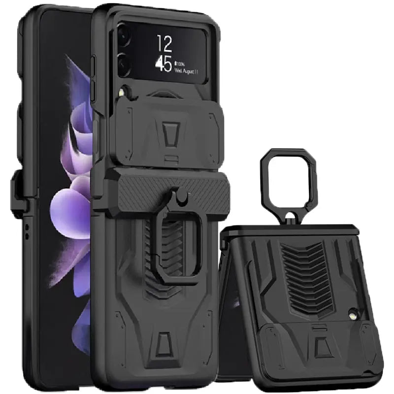 Cover a doppio strato per Samsung Galaxy Z Flip 4 e Z Flip 3 — Anello magnetico