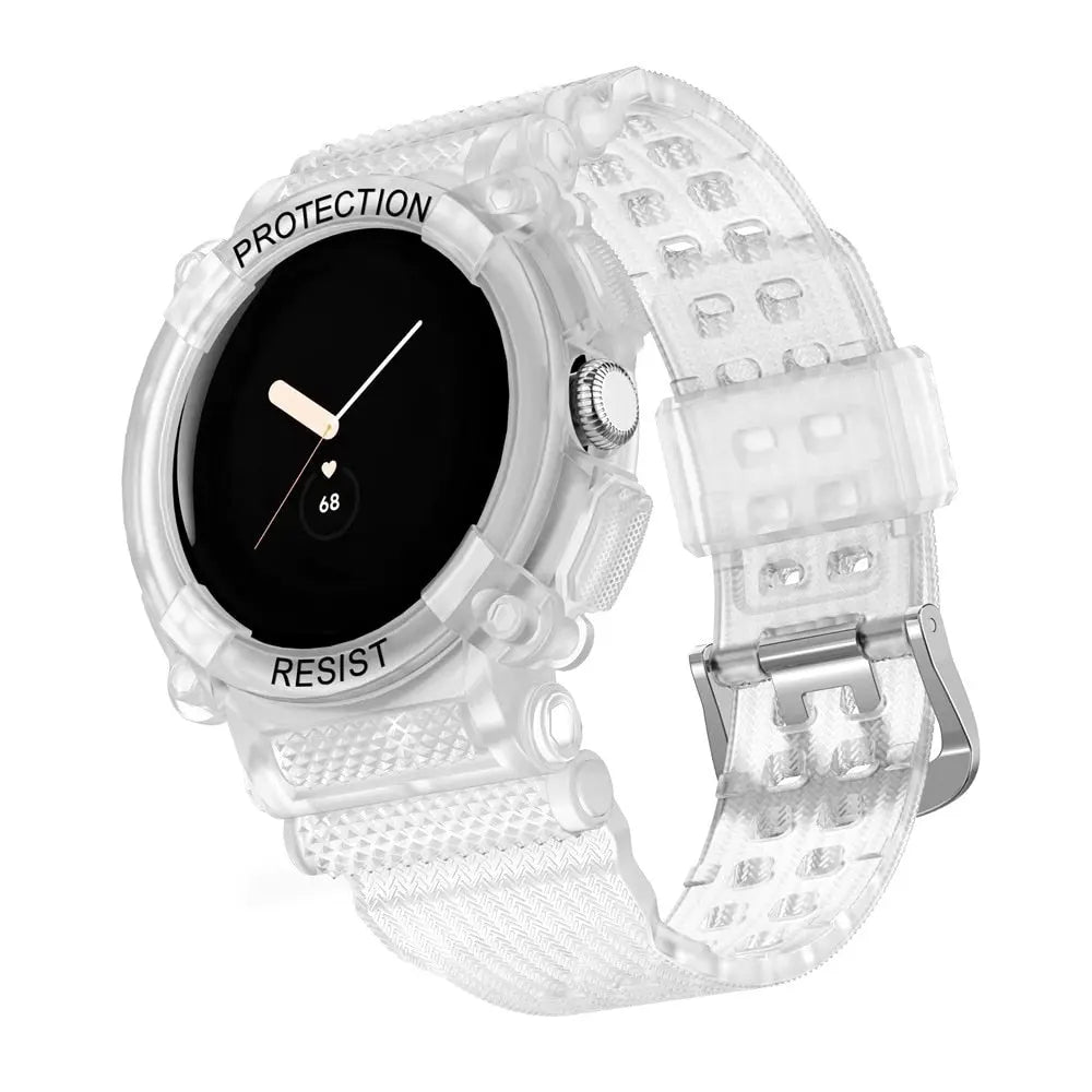 Armband und Bumper-Schutzhülle für die Pixel Watch im Set – Passender Schutz