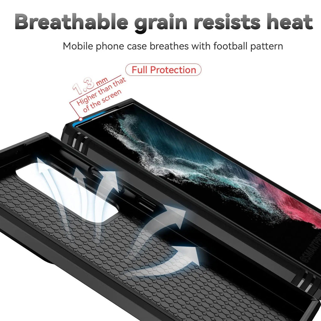 Funda para la serie Samsung Galaxy S23 - protector de cámara y soporte plegable