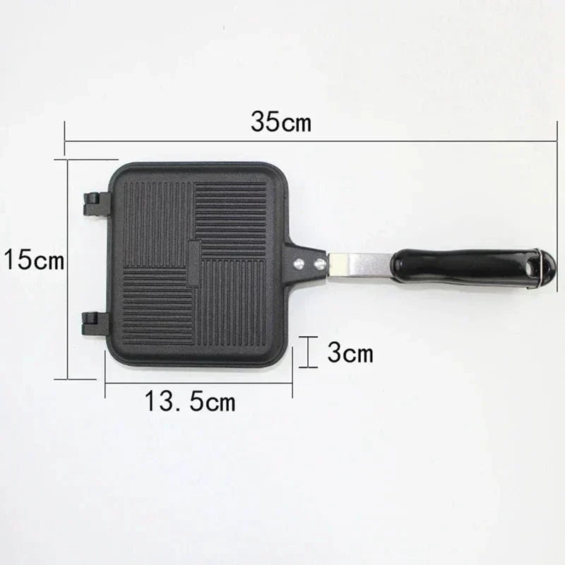 NovaPan 35x15 cm Double-Sided Nonstick Sandwich Pan – Aluminum Alloy
