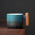 Hand-Painted Ceramic Mug — Retro Gradient Glaze Coffee & Tea Cup