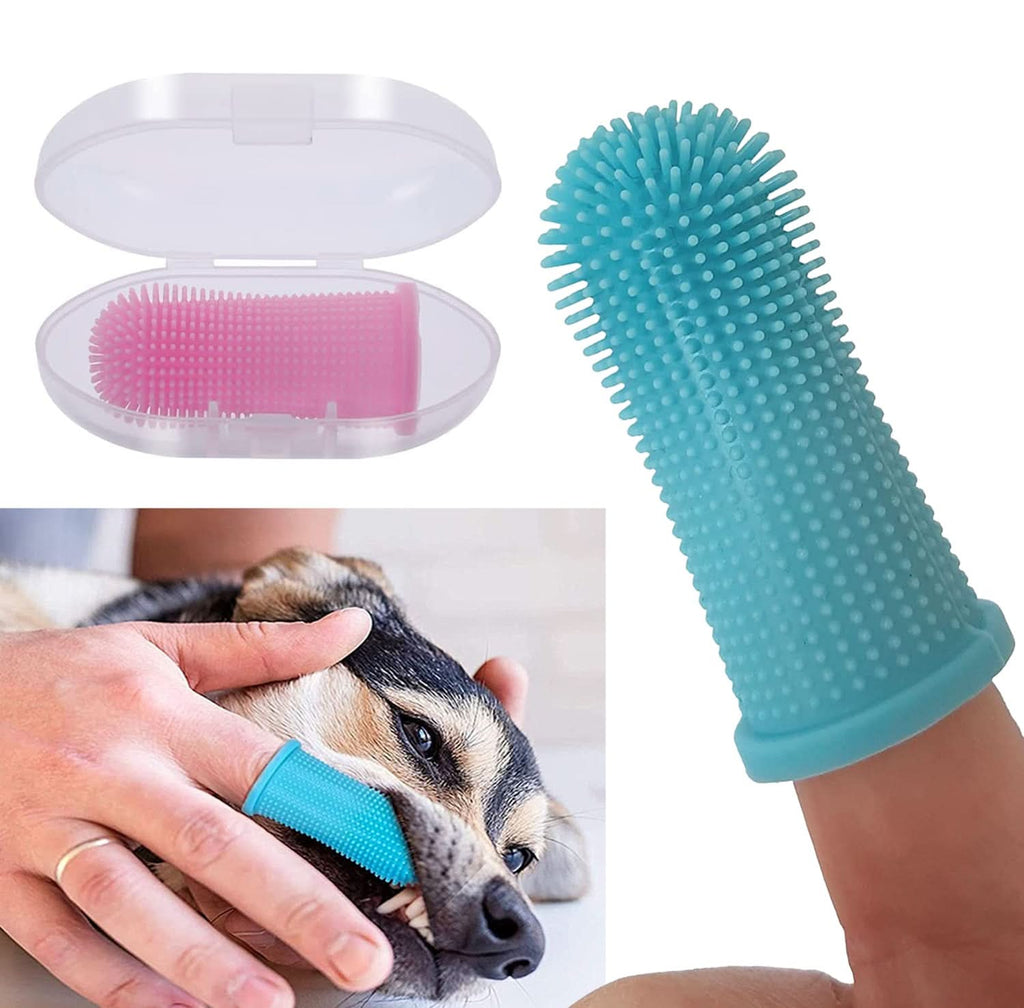 Escova de dentes de silicone para dedo NovaPaw 360 — Bainha ajustável para cães