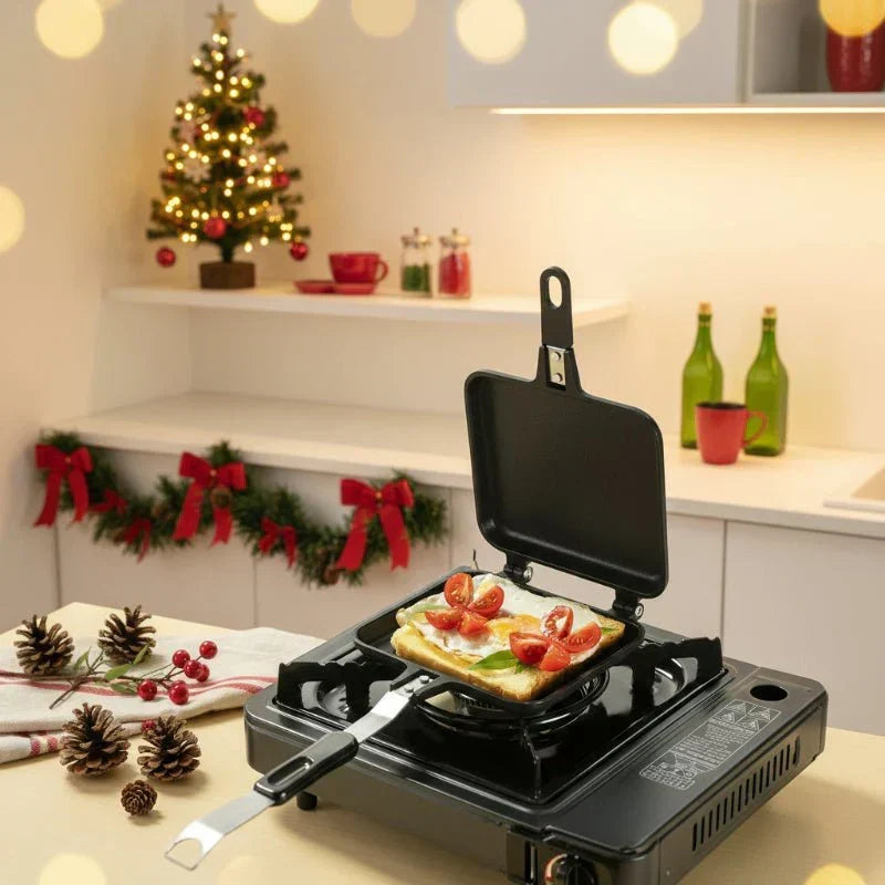 NovaPan 35x15 cm Double-Sided Nonstick Sandwich Pan – Aluminum Alloy