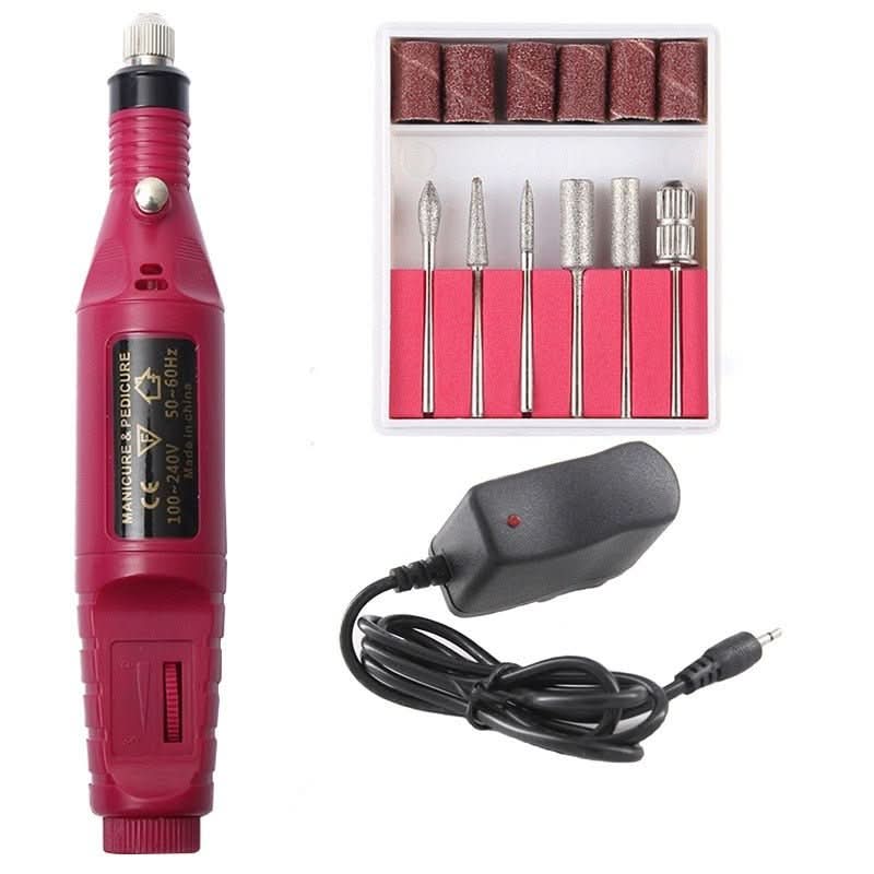 NailMaster Elite 6-In-1 Electric Nail Care Kit — Interchangeable Attachments for Natural and Gel Nails