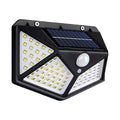 Napelemes, mozgásérzékelős biztonsági fali lámpa — 100 LED-es kültéri lámpa