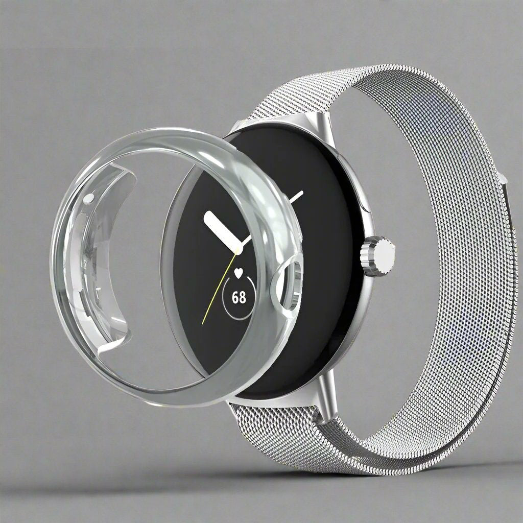 Kit cinturino in acciaio inossidabile e custodia protettiva per Pixel Watch — 41mm e 45mm