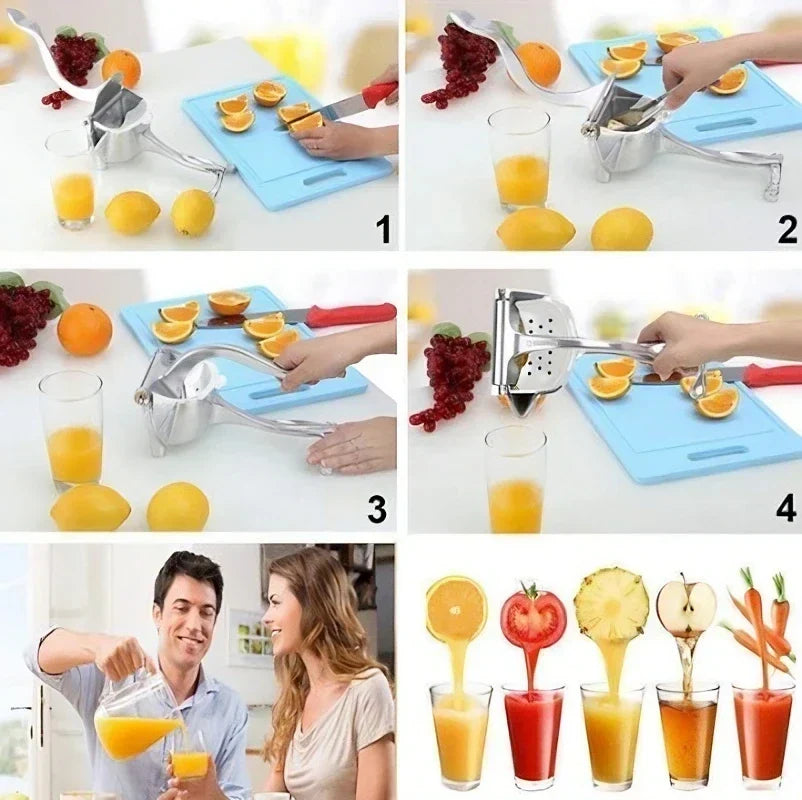 Bärbar manuell citruspress - juicepress för citron, lime och apelsin