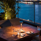 AstraGlow Retro Rechargeable Wireless LED Table Lamp For Restaurants And Bars