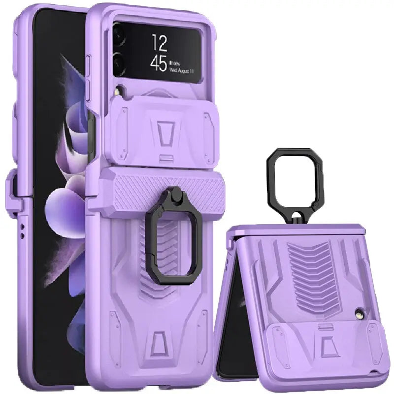 Cover a doppio strato per Samsung Galaxy Z Flip 4 e Z Flip 3 — Anello magnetico