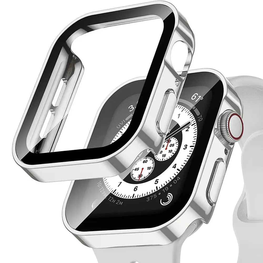 מגן נצמד ל-Apple Watch Series 4-9 — זכוכית מחוסמת ושריון PC
