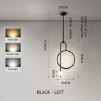 Modern Gold Ring Pendant Light