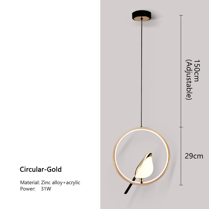 Lumina Nightbird LED Pendant Lamp, Chandelier For Kitchen And Bedroom