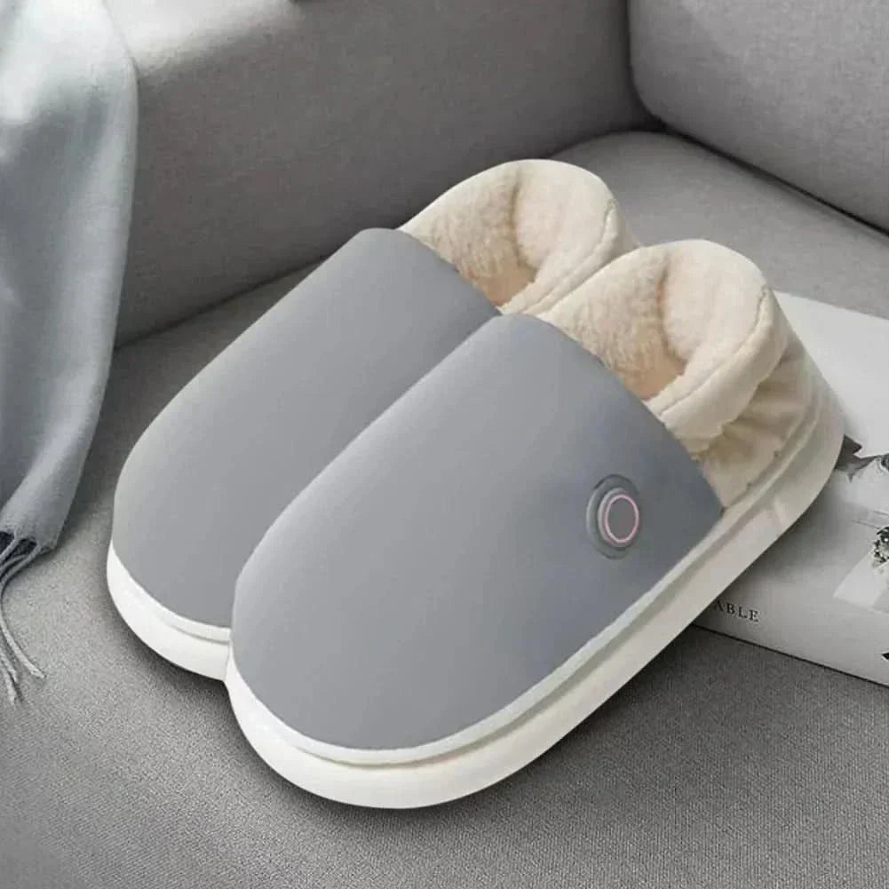 WarmNest 电热拖鞋 – 即刻温暖，柔软舒适