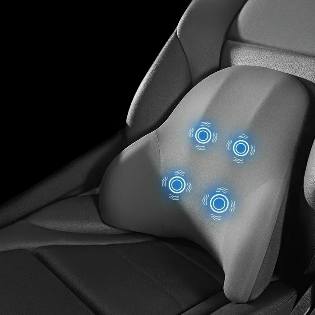NovaEase Elektrisches Kissen — Ergonomisch geschwungenes Profil, Unterstützung für Nacken und Lendenbereich