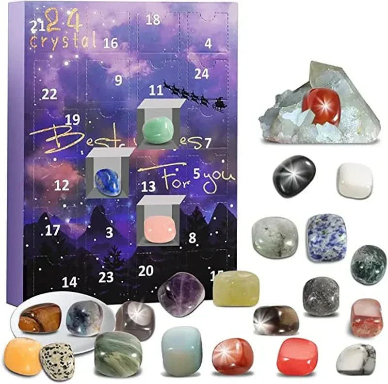 GemSpark 24 Real Gemstones Advent Calendar – Educational Treasure Collection