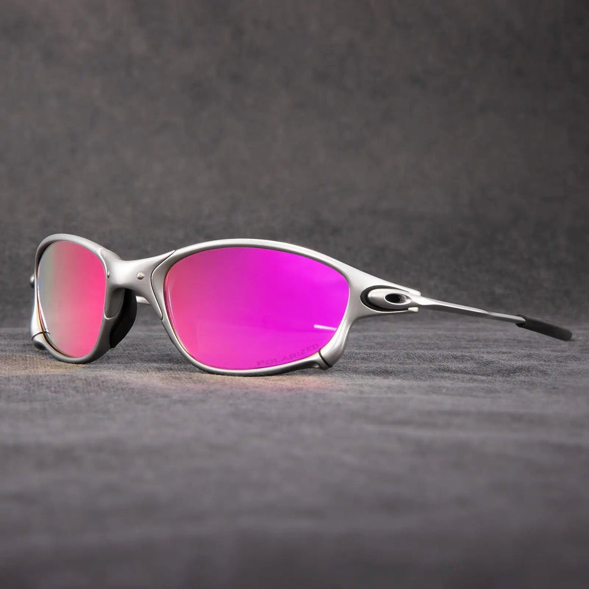 Óculos de sol desportivos polarizados: lentes espelhadas vermelhas, armação leve de alumínio