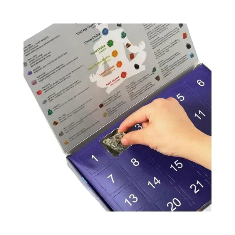 GemSpark 24 Real Gemstones Advent Calendar – Educational Treasure Collection