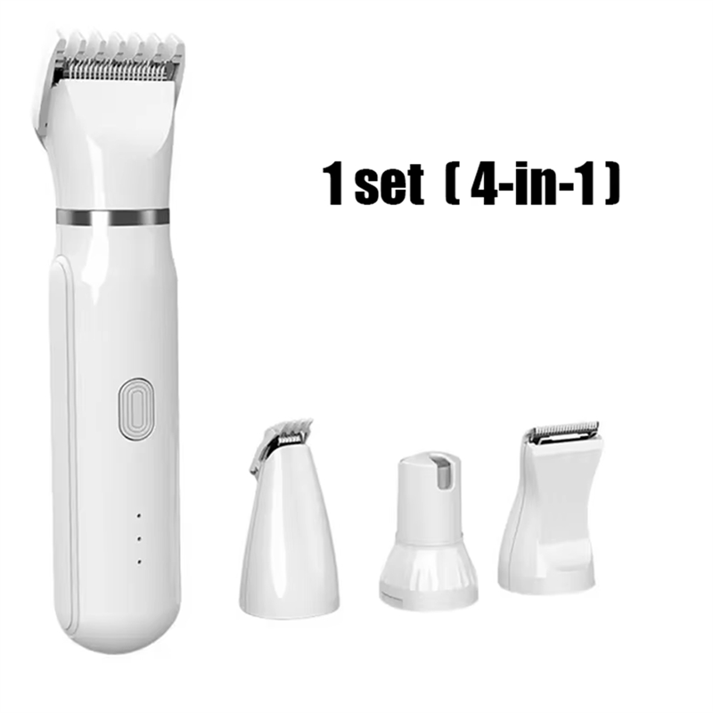 Pawgleam 4-in-1 senza fili per la toelettatura degli animali — design compatto e silenzioso, 3 accessori per il pelo