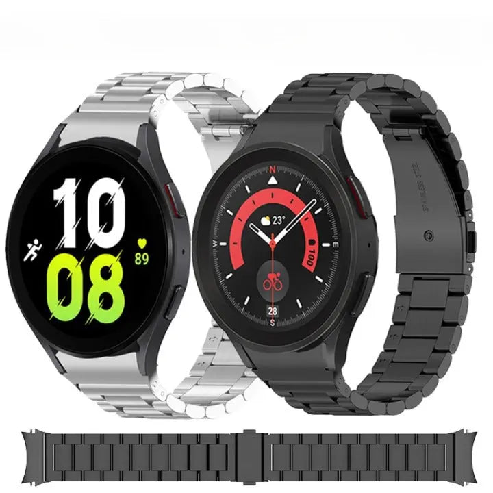 Bracelet en acier inoxydable pour Samsung Galaxy Watch 4 et 5 — Détachement rapide 40/44 mm