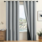 Modern 100% Blackout Curtains with Coated Lining for Bedroom & Living Room - Euroselle